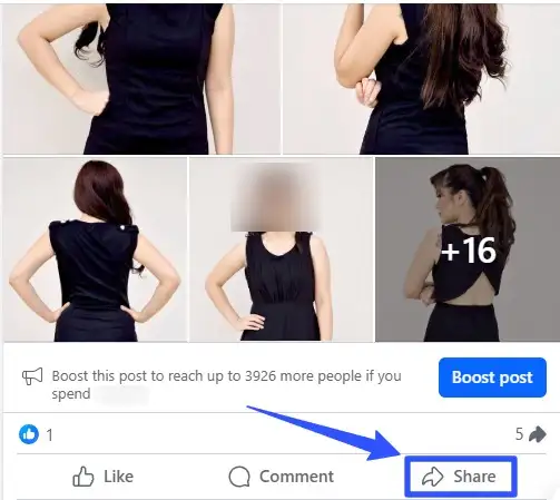 Find the post you want to share