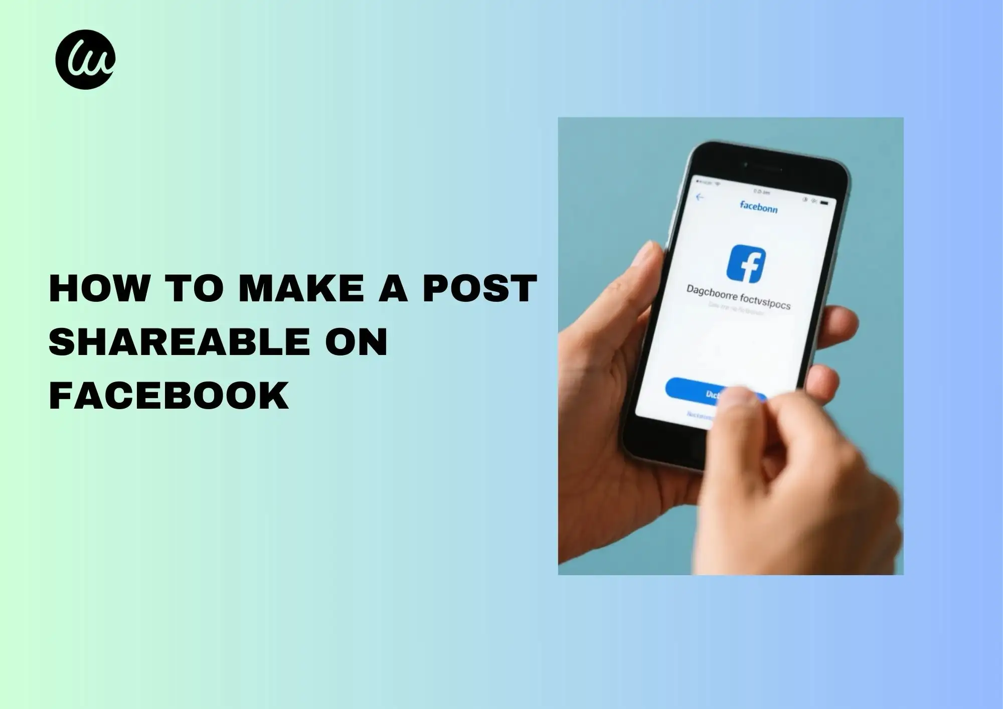 make a post shareble on facebook