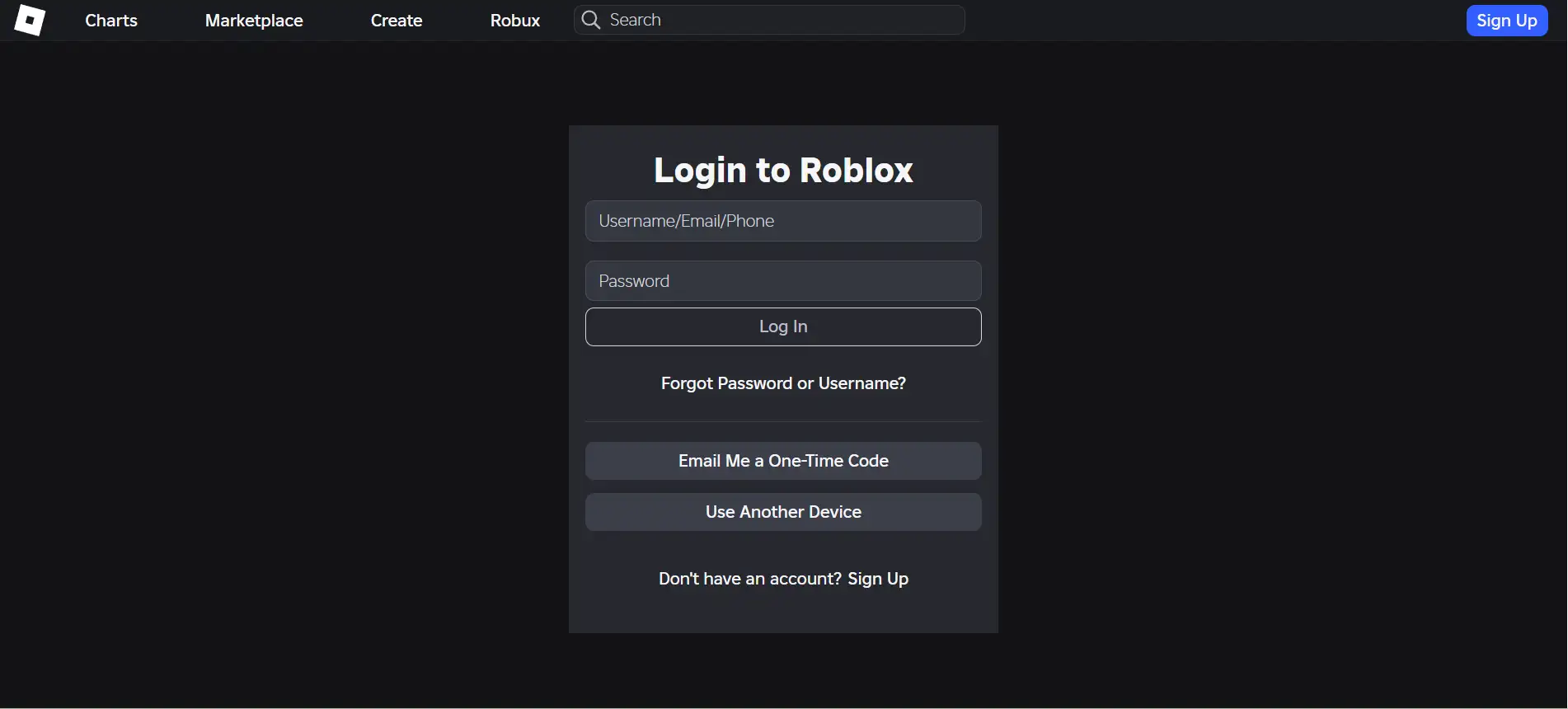 Sign up for a Roblox account