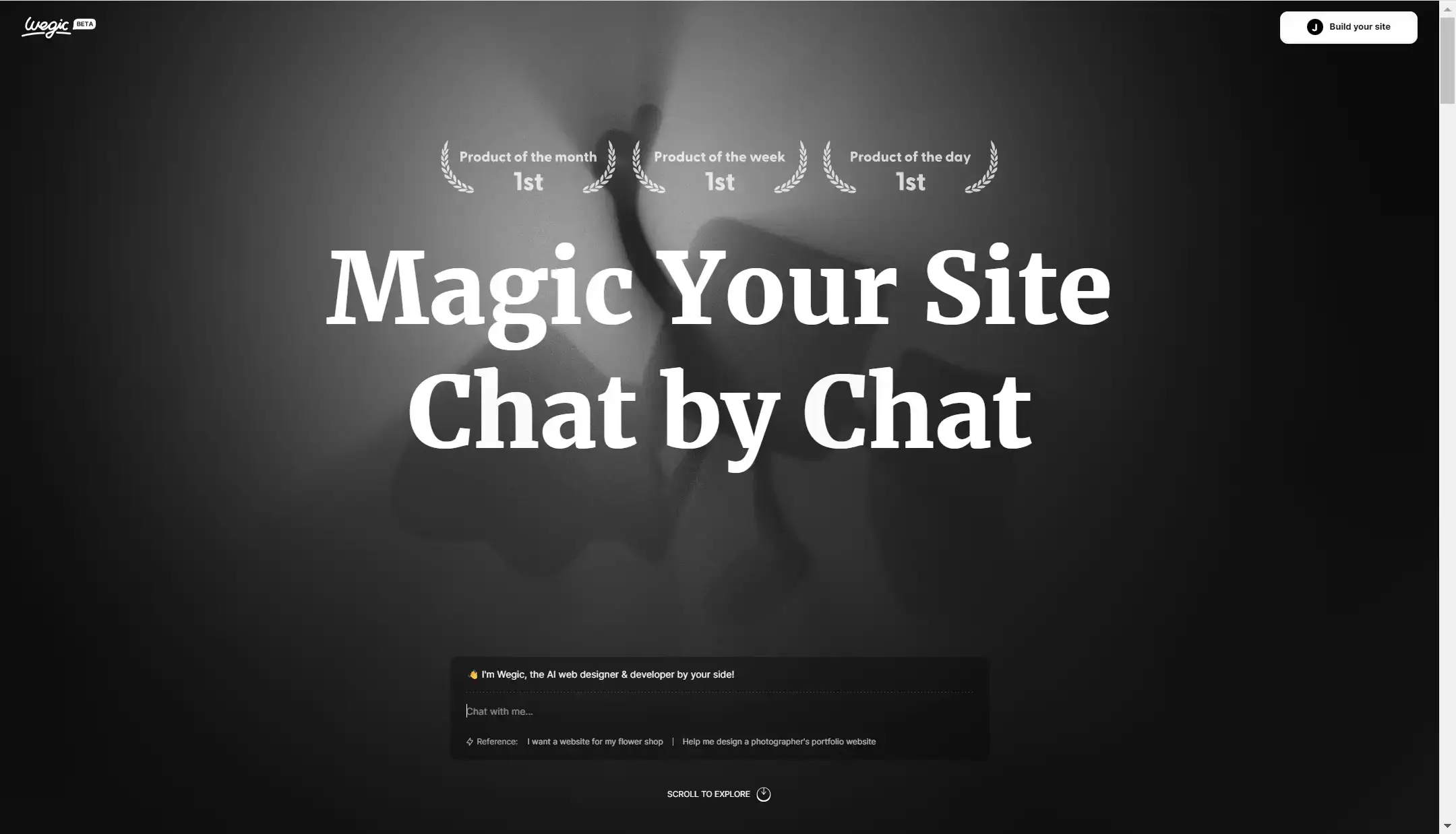 wegic website homepage