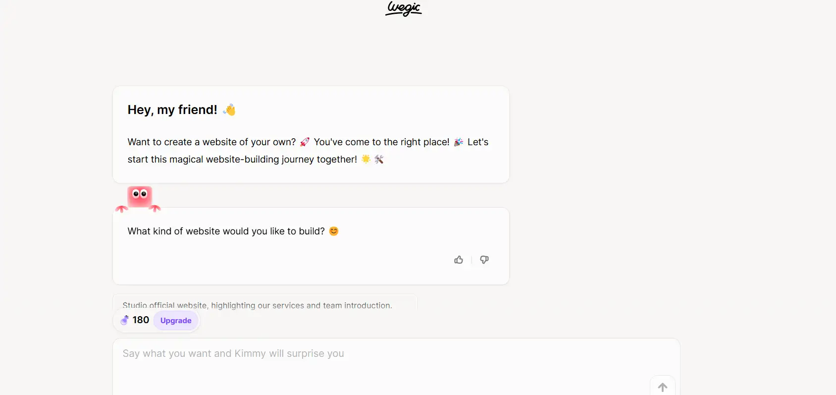 Chat with the AI assistant