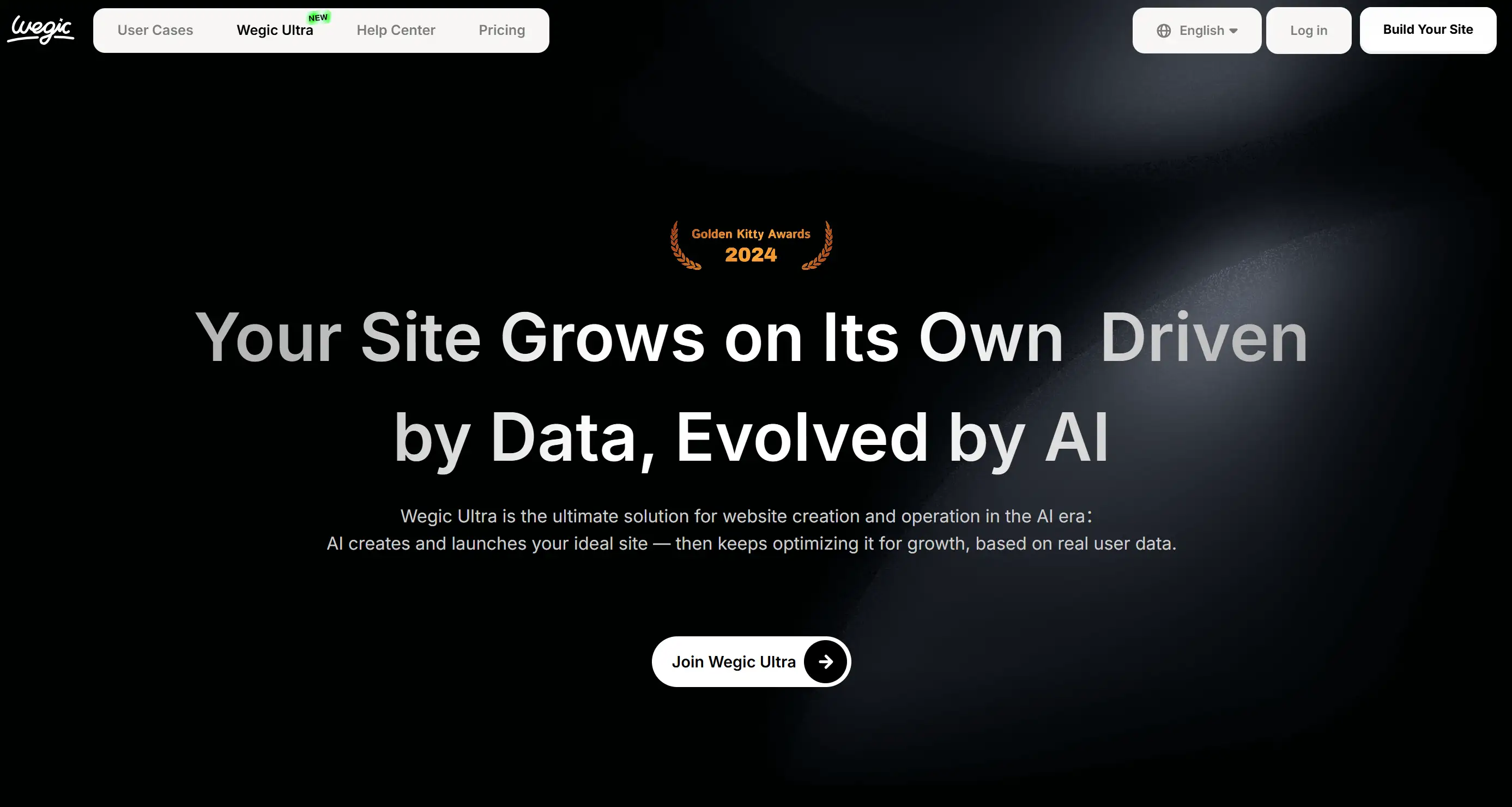 Homepage of Wegic Ultra for growth, based on real user data