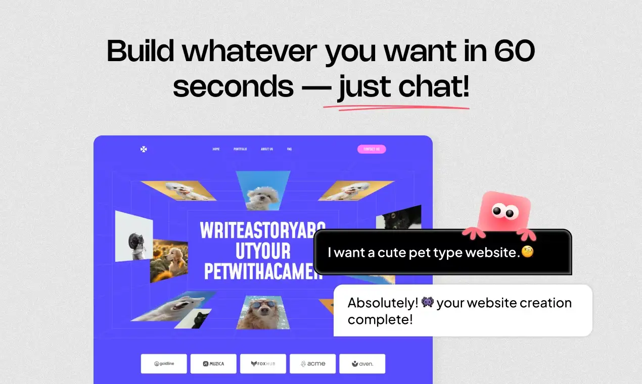 build whatever you want in 60 seconds