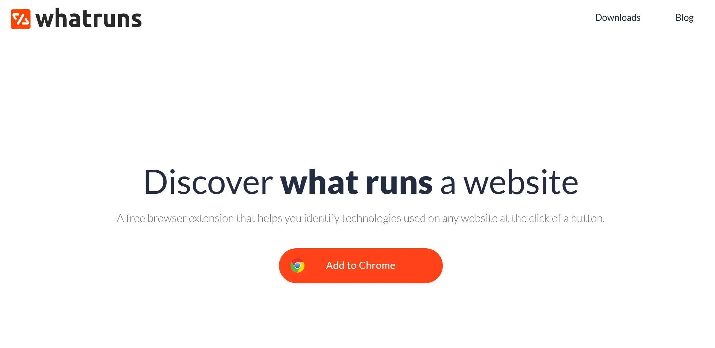 WhatRuns's homepage