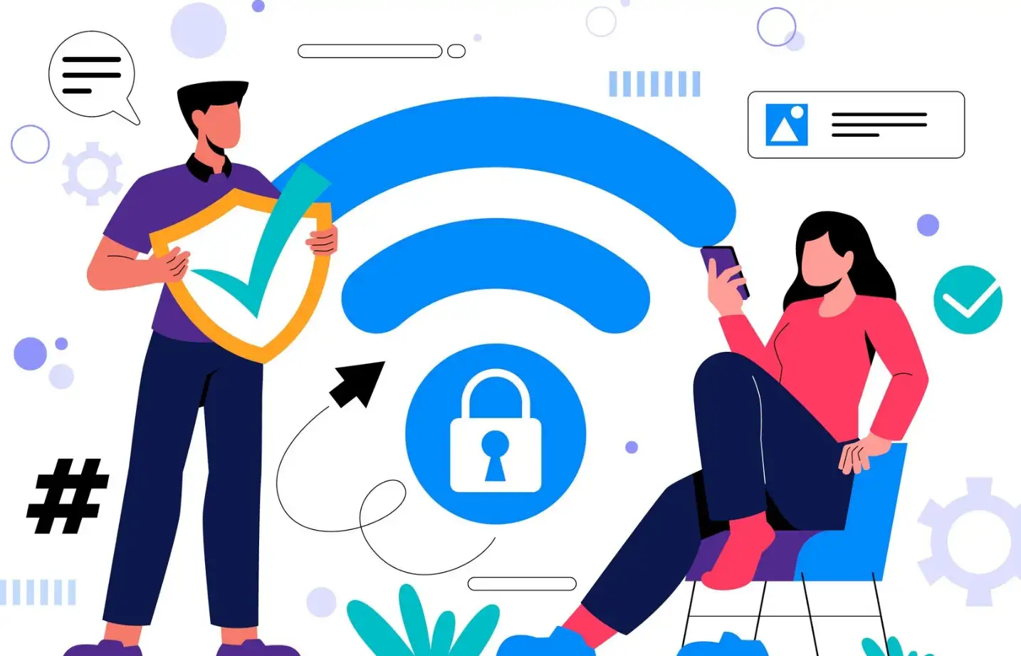 two people access a website on a stable vpn