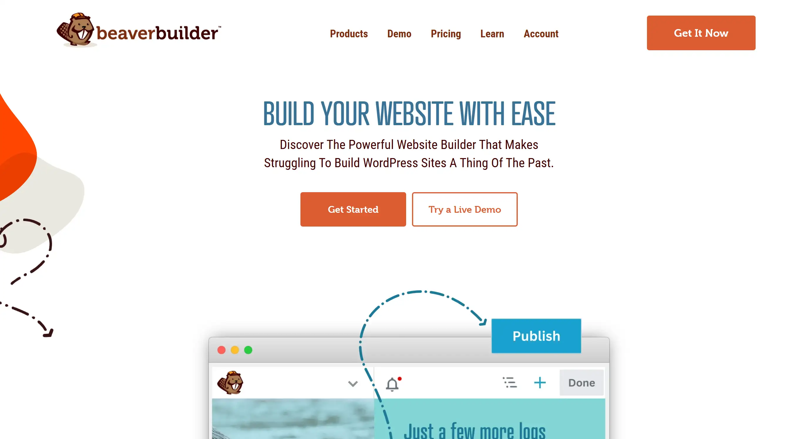 Homepage of the Beaver Builder