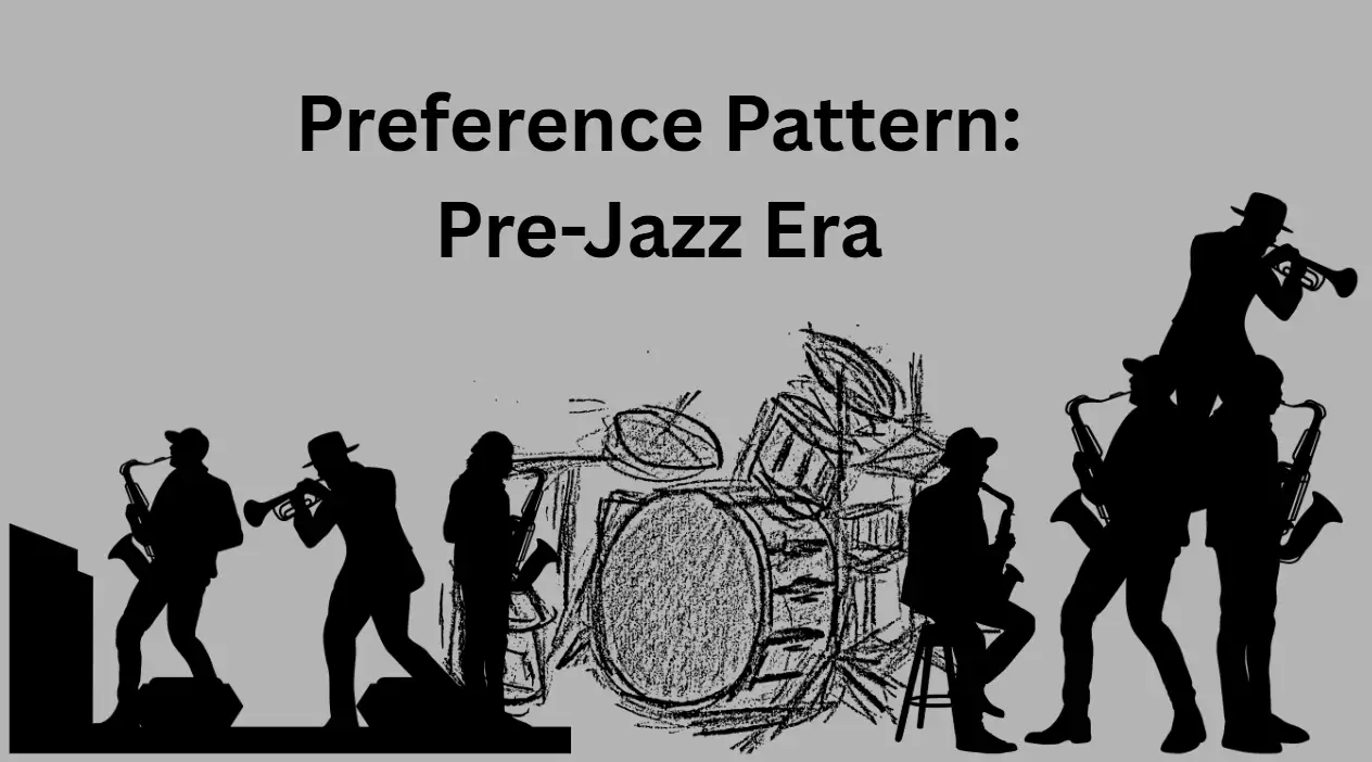 Preference pattern: Pre-Jazz Era against grey background Preference pattern: Pre-Jazz Era against grey background