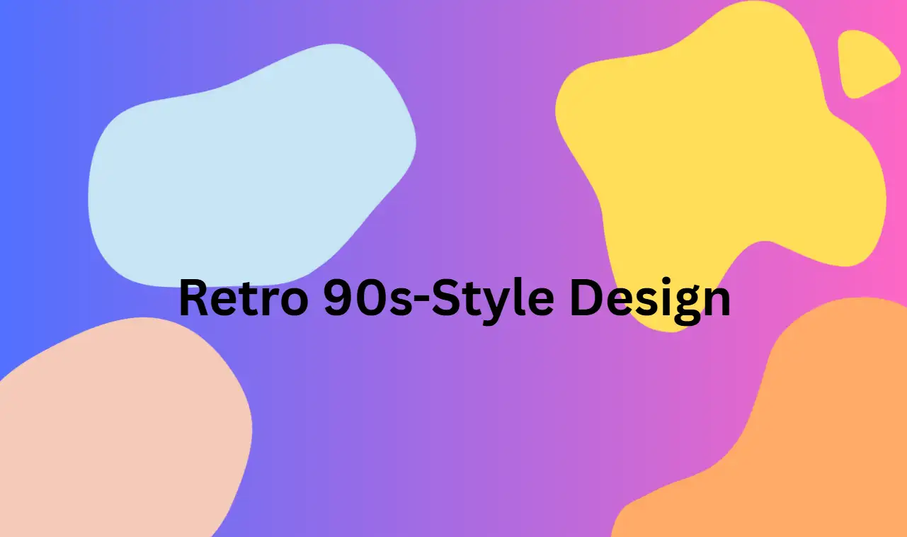 Retro 90s-Style design against gradient colour background Retro 90s-Style design against gradient colour background