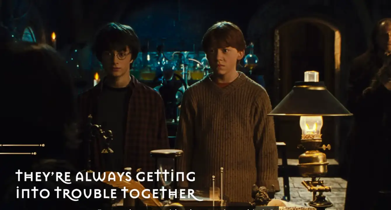 Harry Potter and Ron Weasley