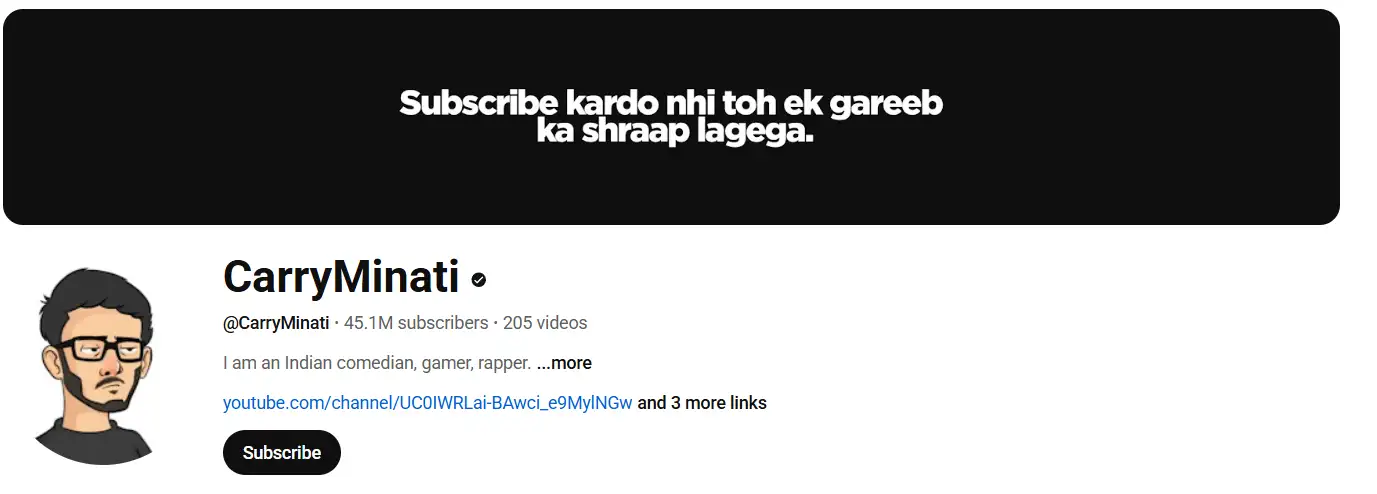 CarryMinati 's homepage