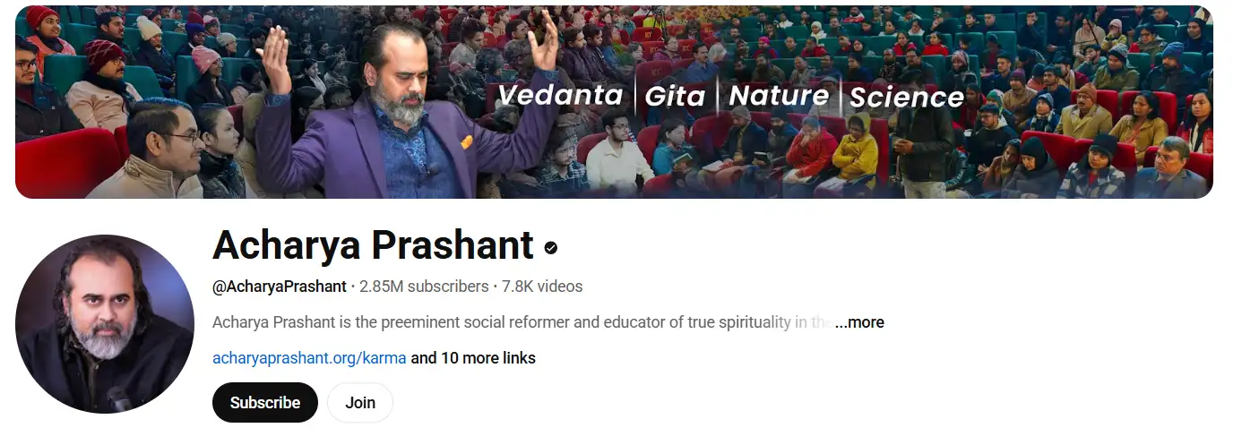 Acharya Prashant's homepage