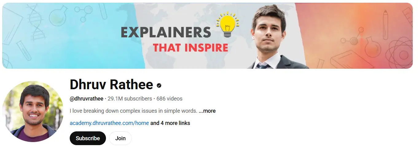 Dhruv Rathee's homepage