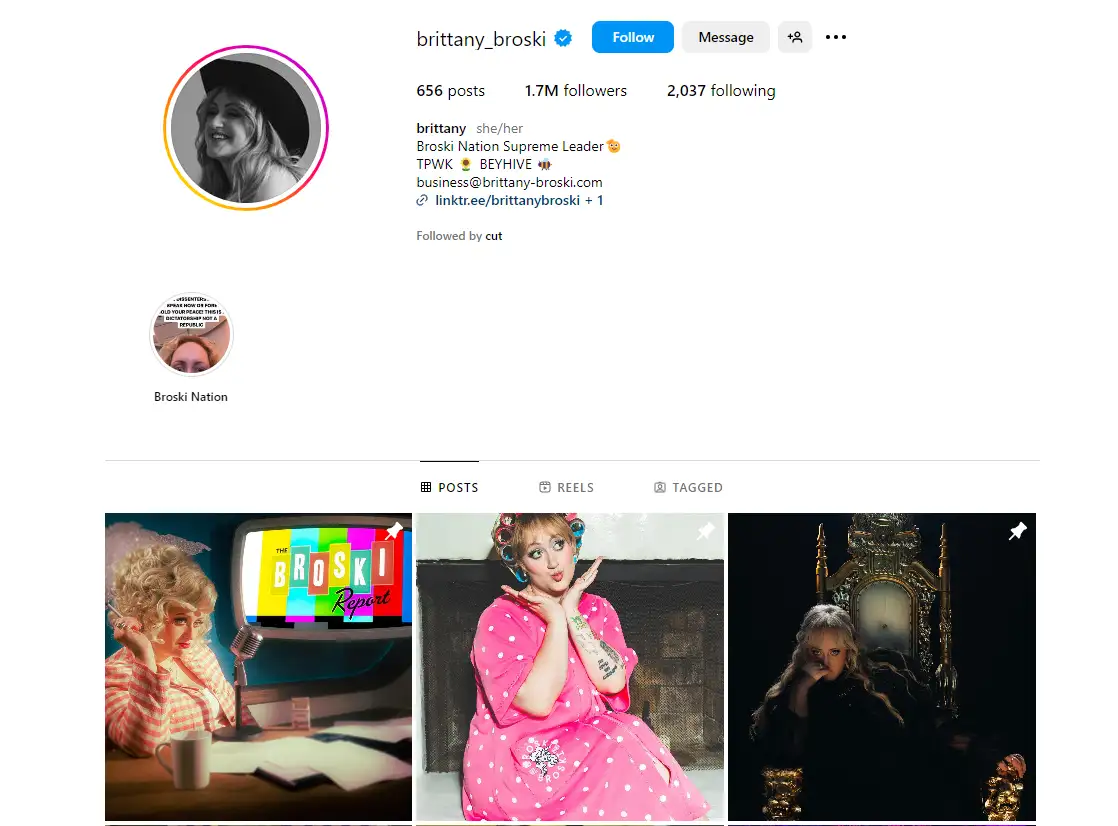 profile and images on social media page with graphics