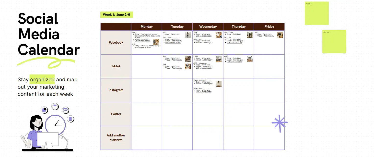 social media calendar