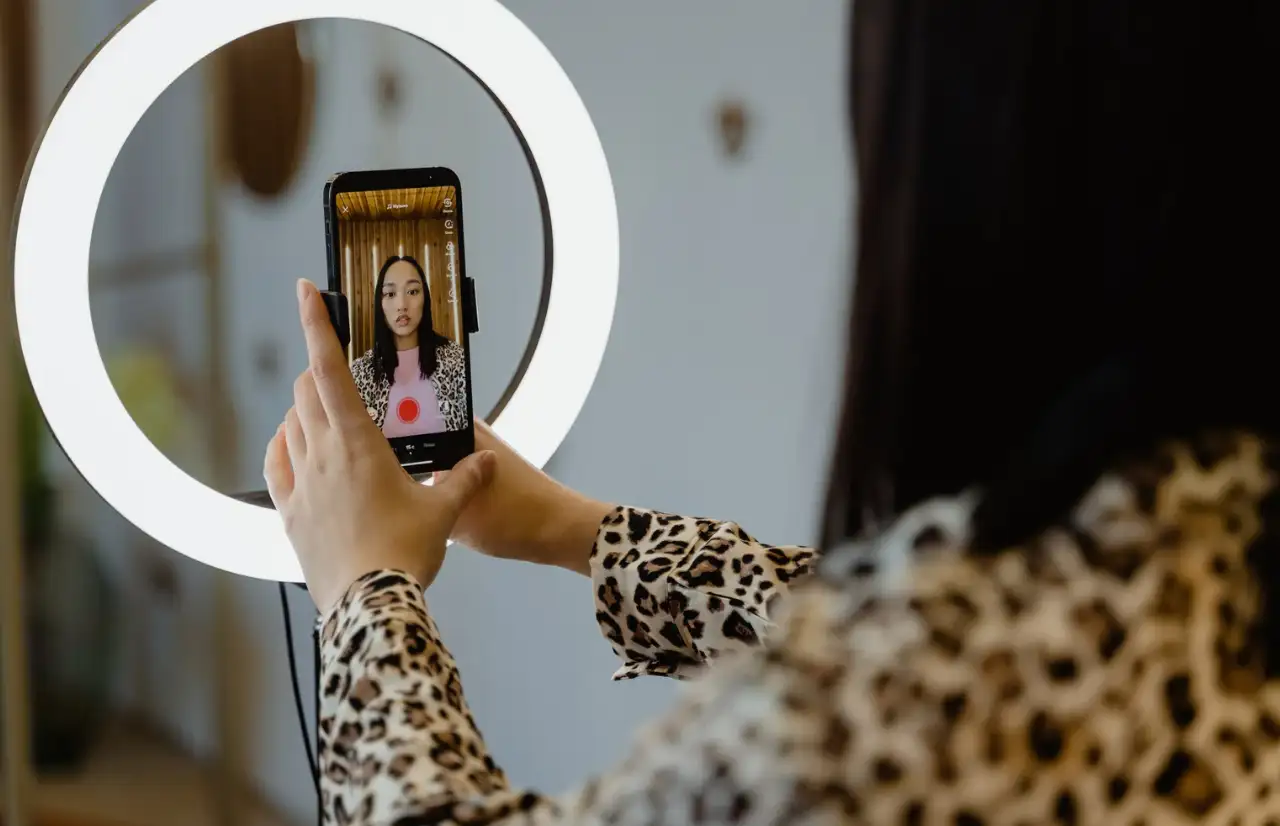 a women recoding for online videos