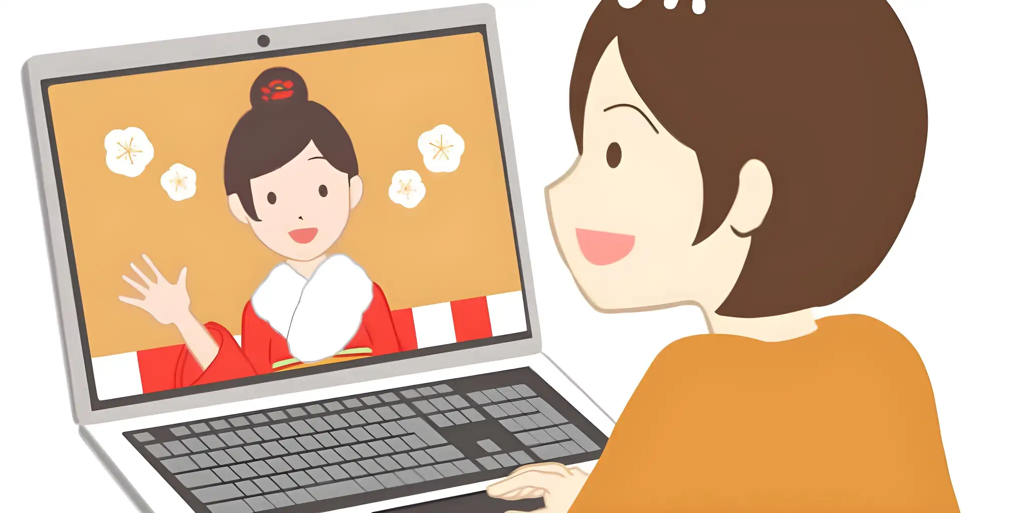 girl watching a video on the web
