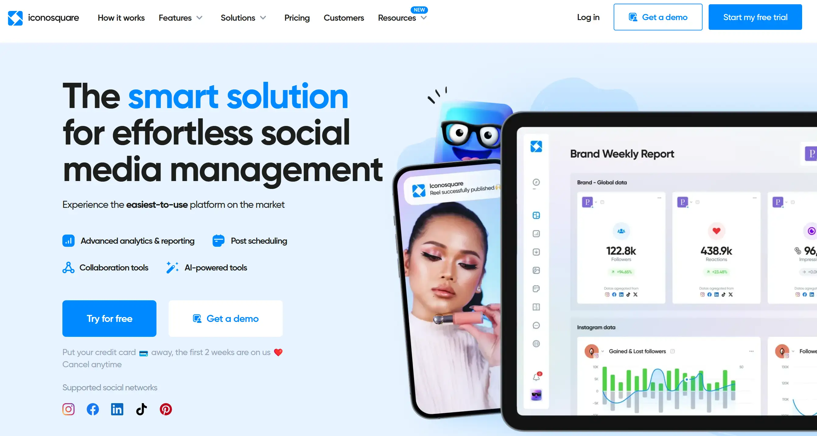 iconosquare's homepage