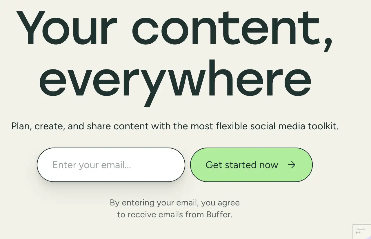 buffer website homepage