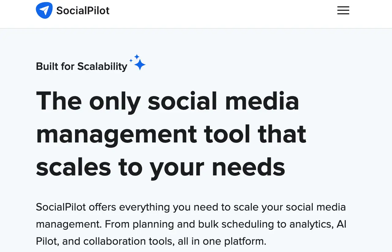 socialpilot website homepage
