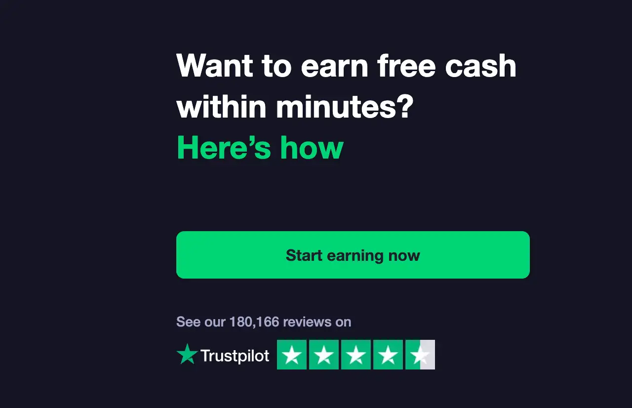 FreeCash login page