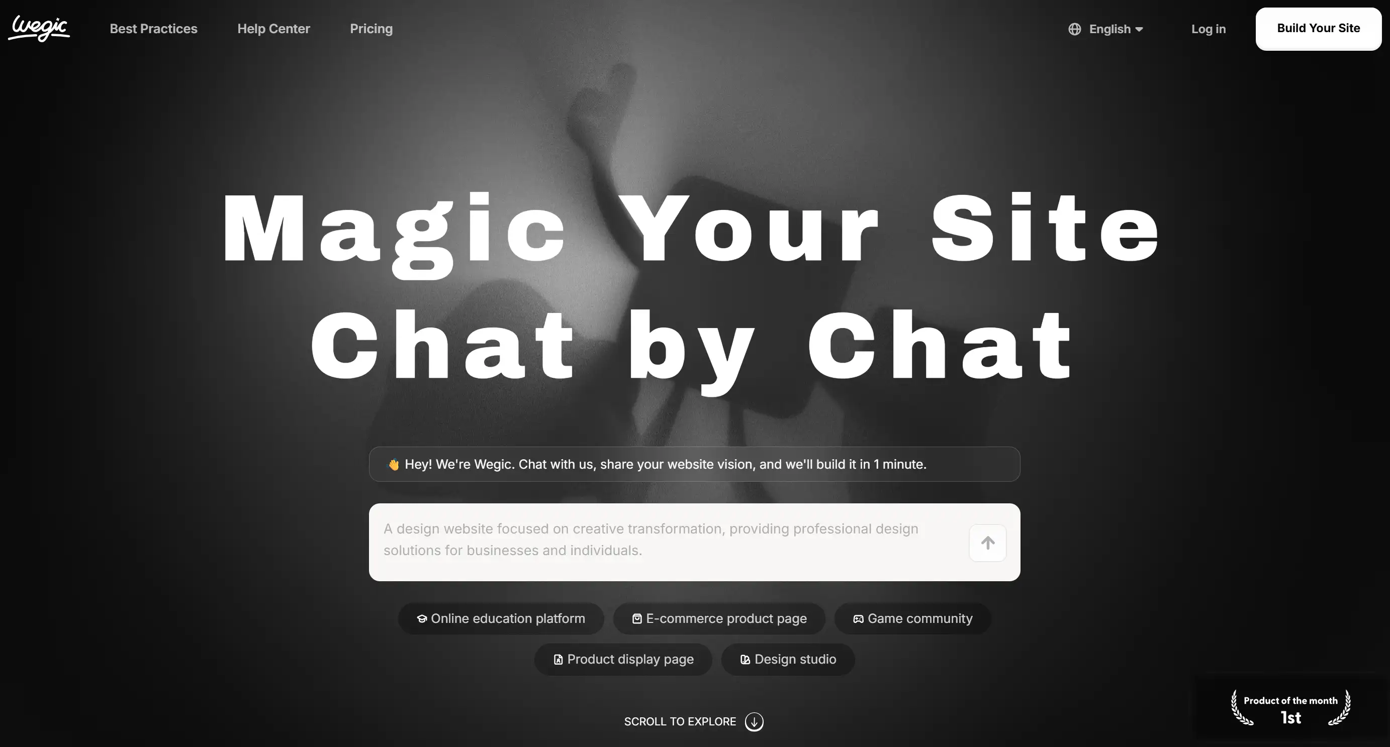 Wegic's homepage