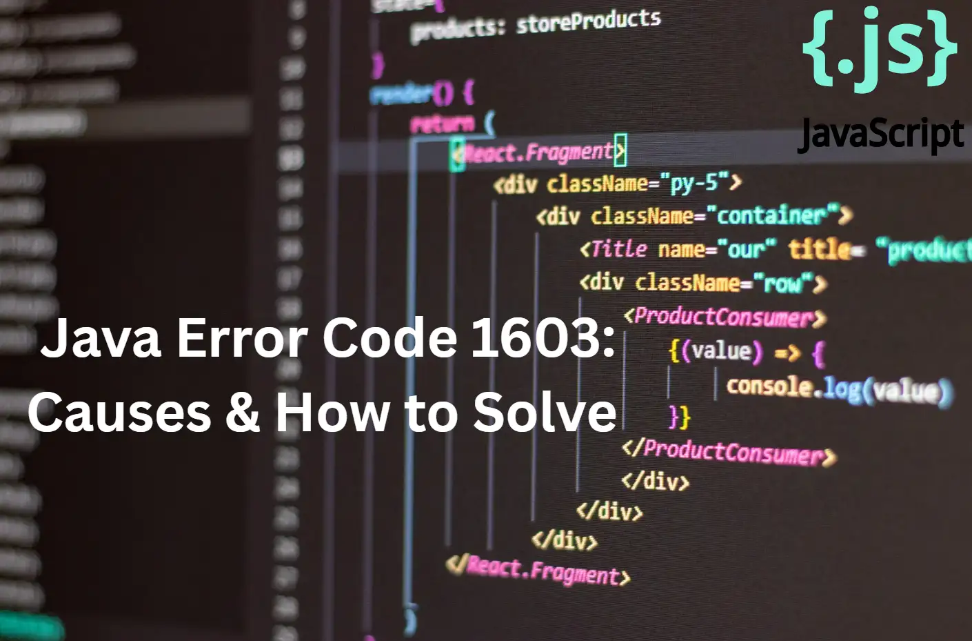 Java error code 1603: causes and how to solve