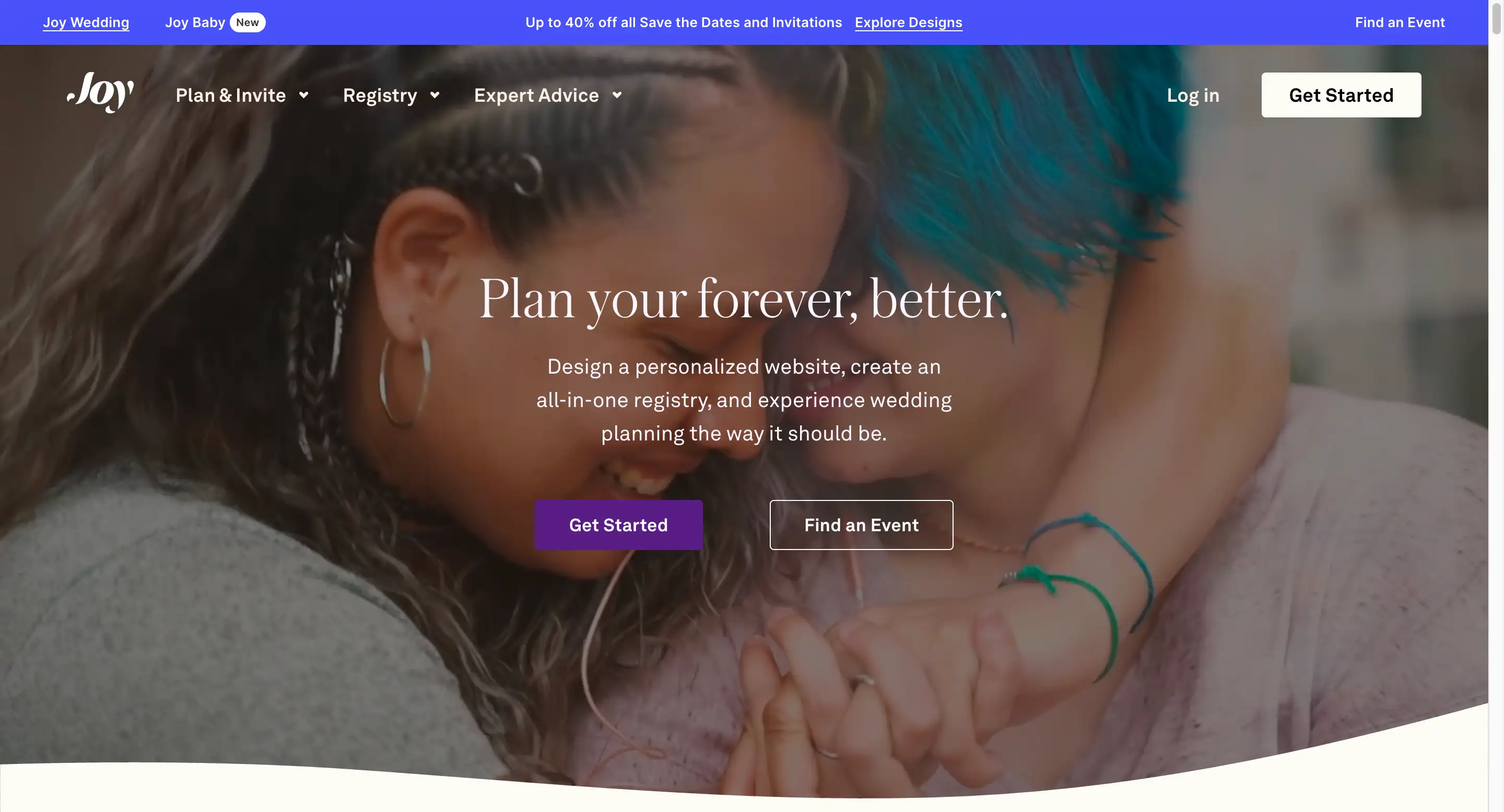 joy wedding website