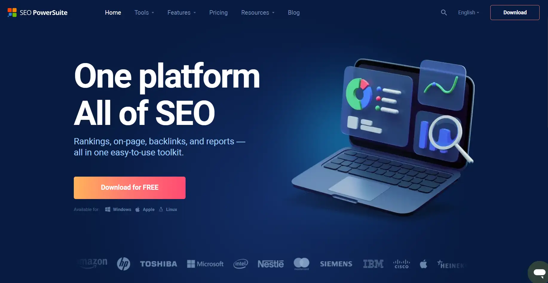 SEO PowerSuite Home Page