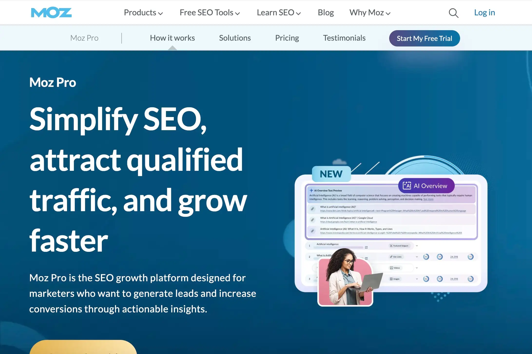 Moz Pro homepage