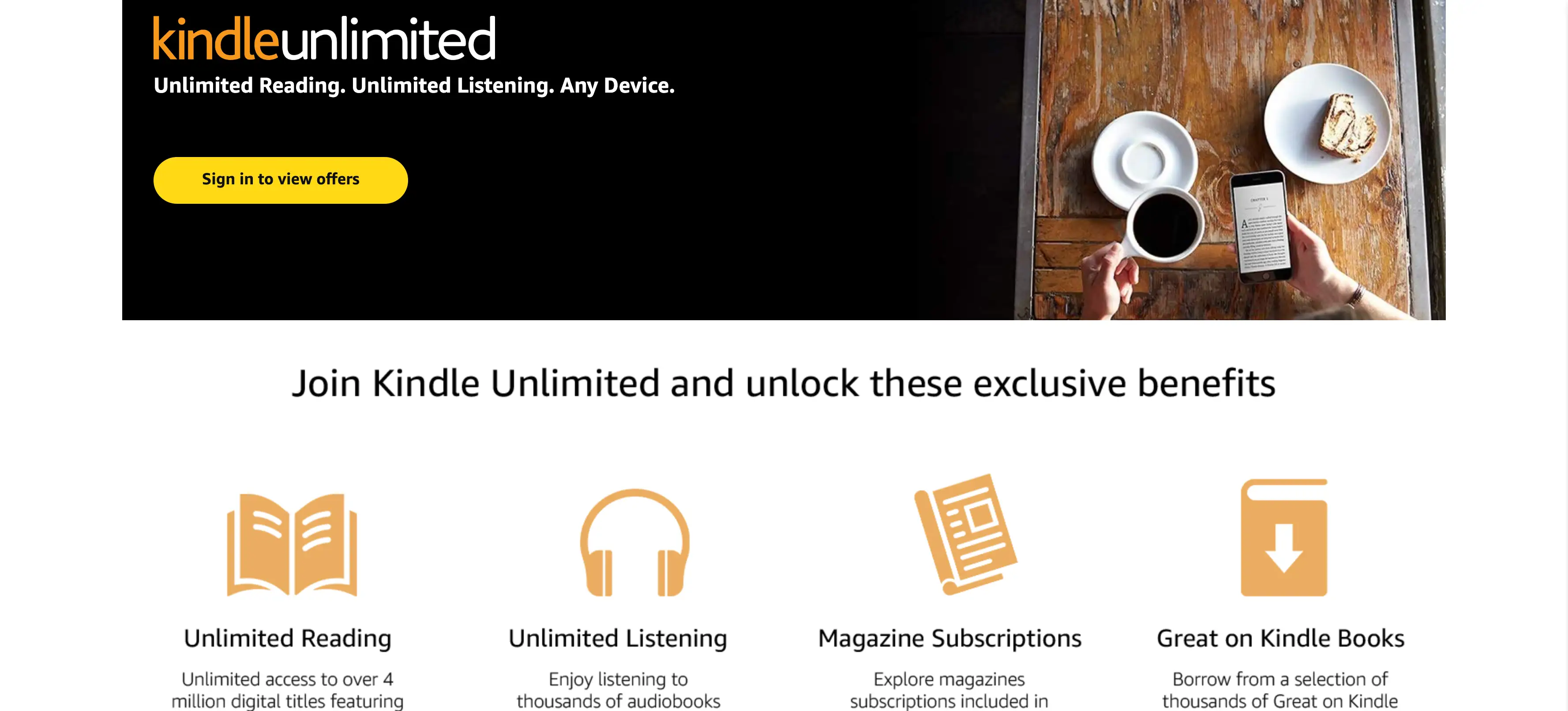 navigate to the kindle unlimited page