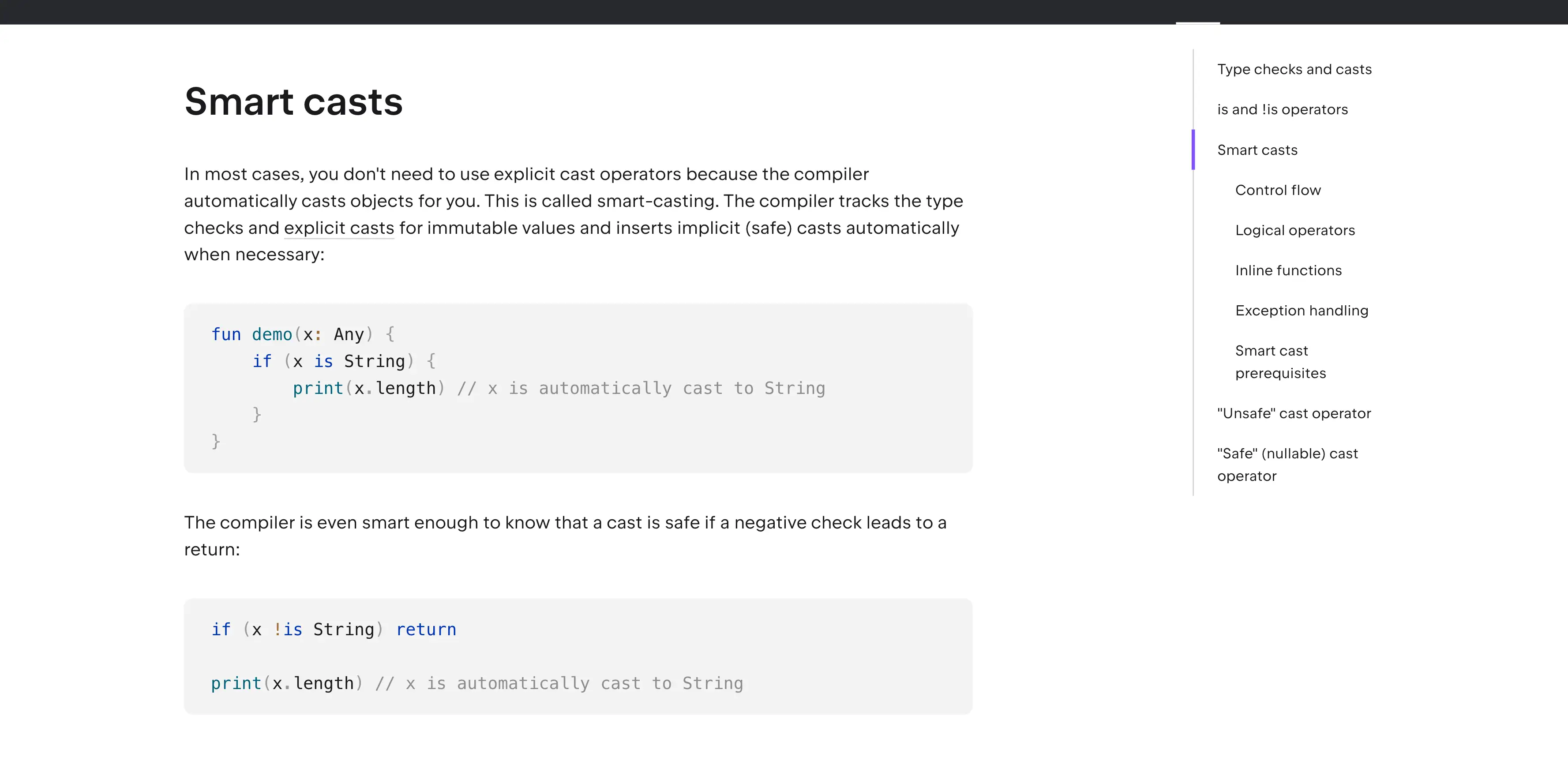 kotlin's smart casts