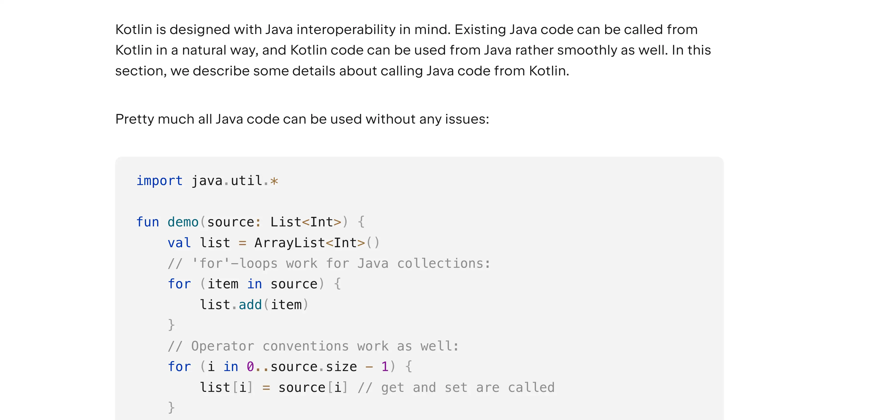 interoperability between kotlin and java