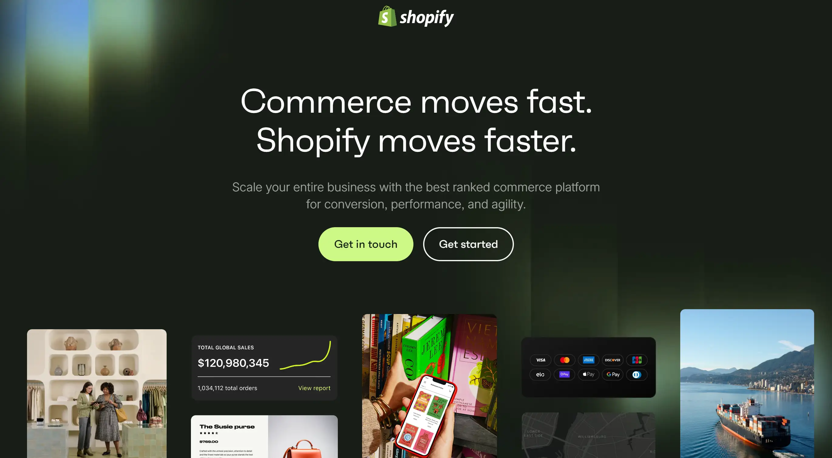Shopify's landing page example