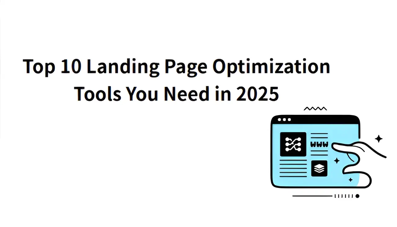 one hand is using the landing page optimization tool to optimize the effect