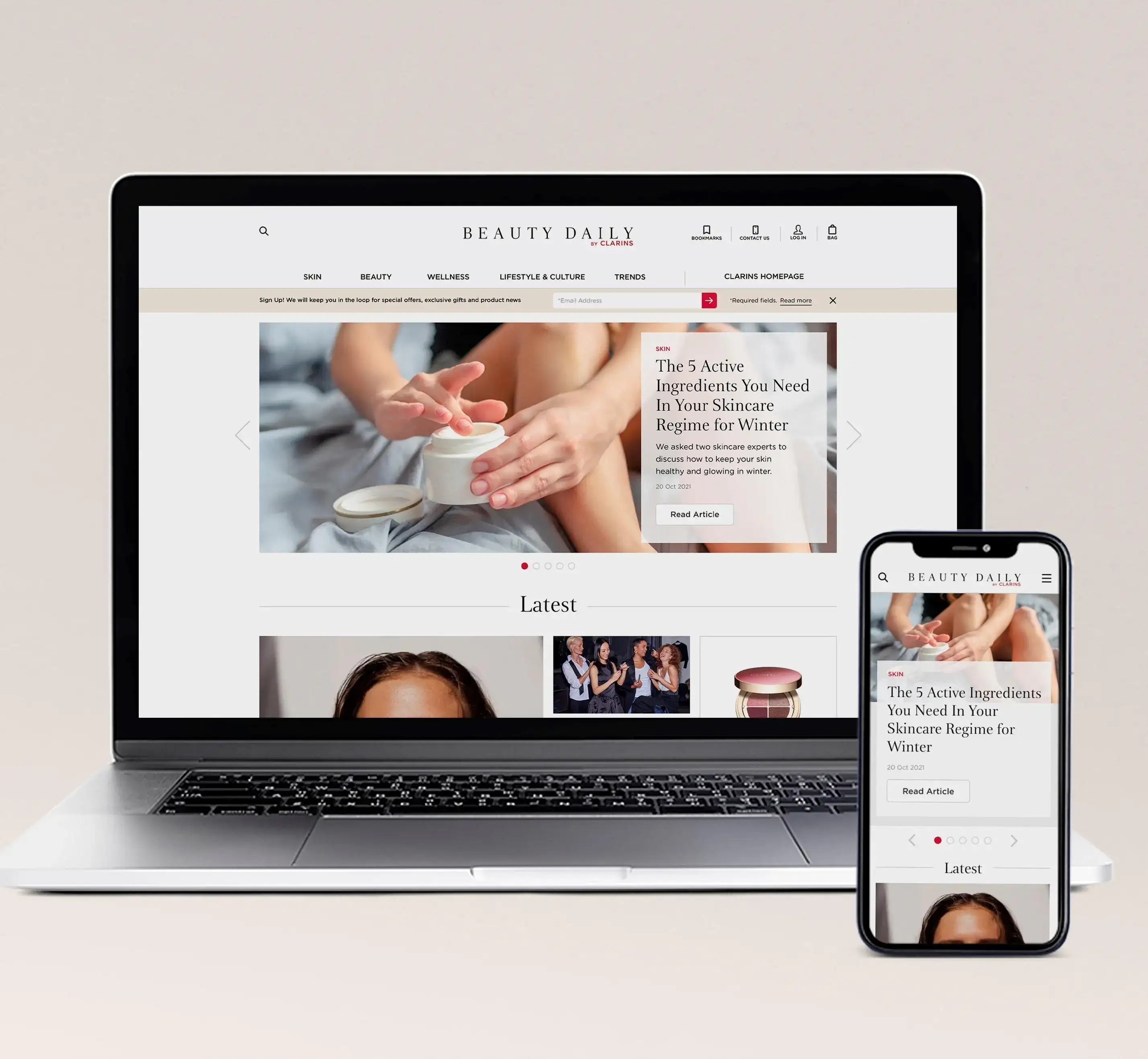 An image demonstrating personalized beauty products features on a beauty ecommerce site, including a virtual try-on An image demonstrating personalized beauty products features on a beauty ecommerce site, including a virtual try-on
