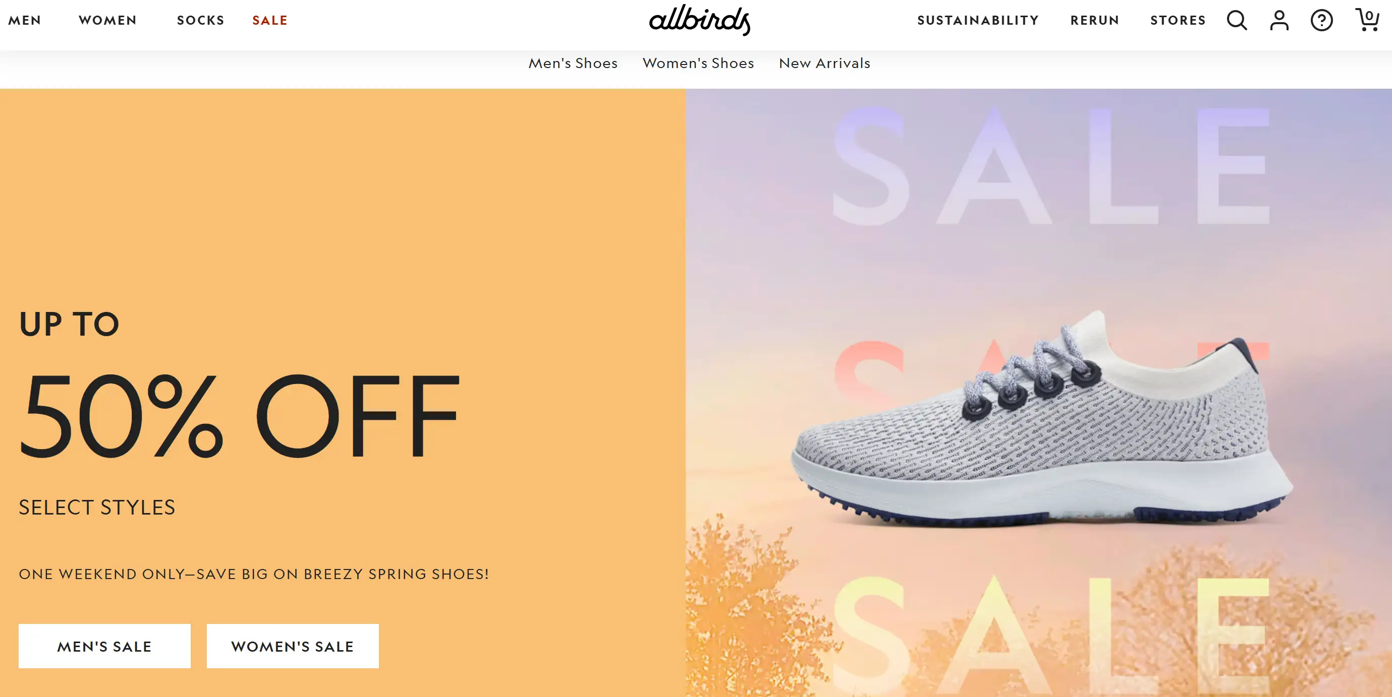 Allbirds's homepage