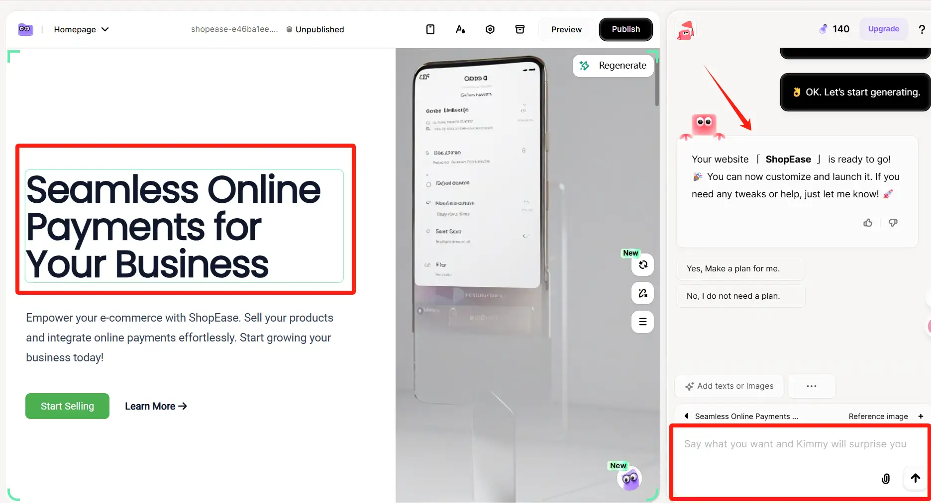 Refine and export the website