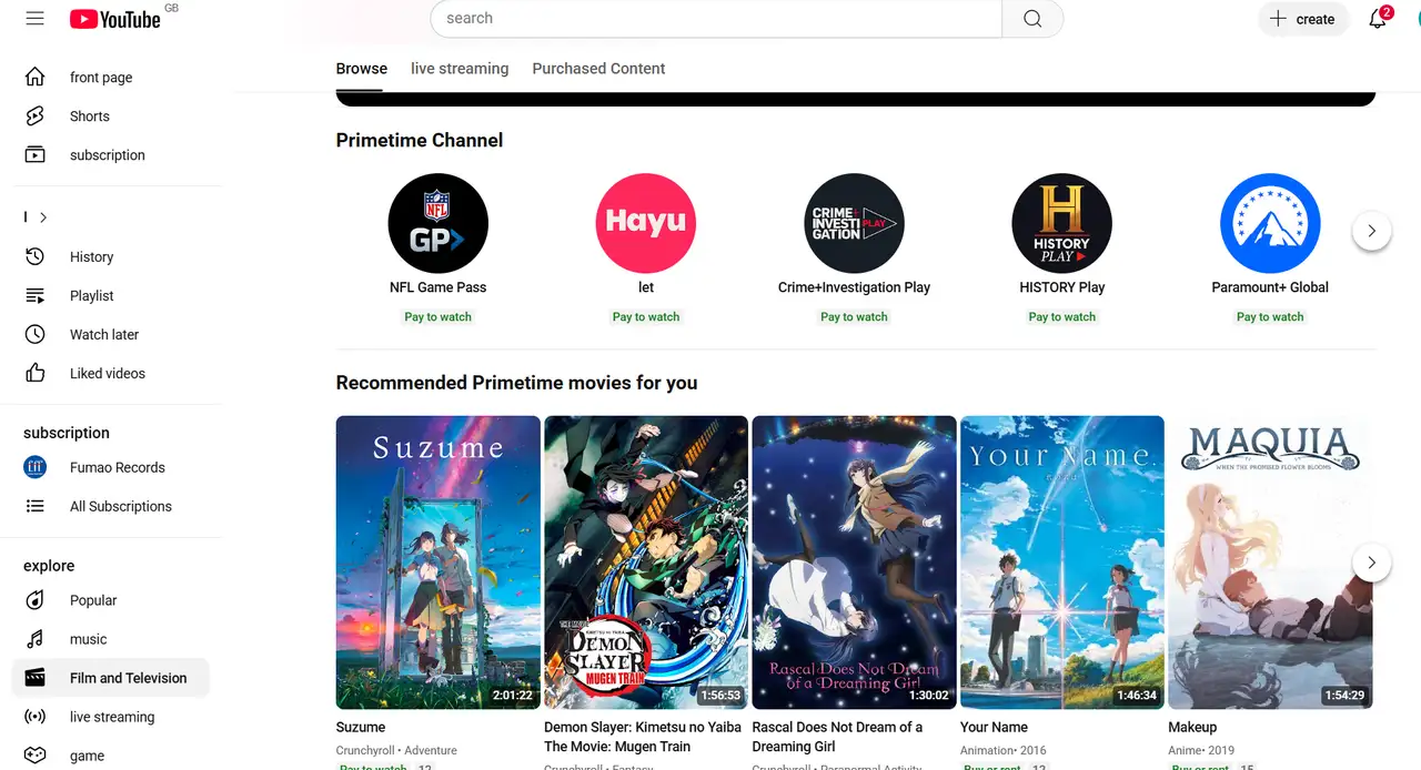 many genuine and free video movie links can be found on YouTube