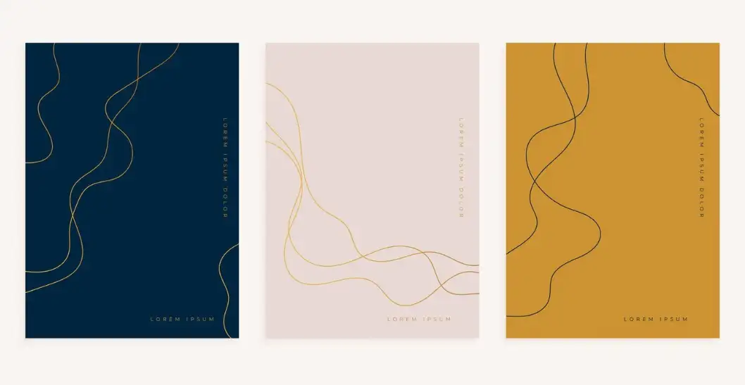 Hand drawn abstract lines wallpaper in minimalist style