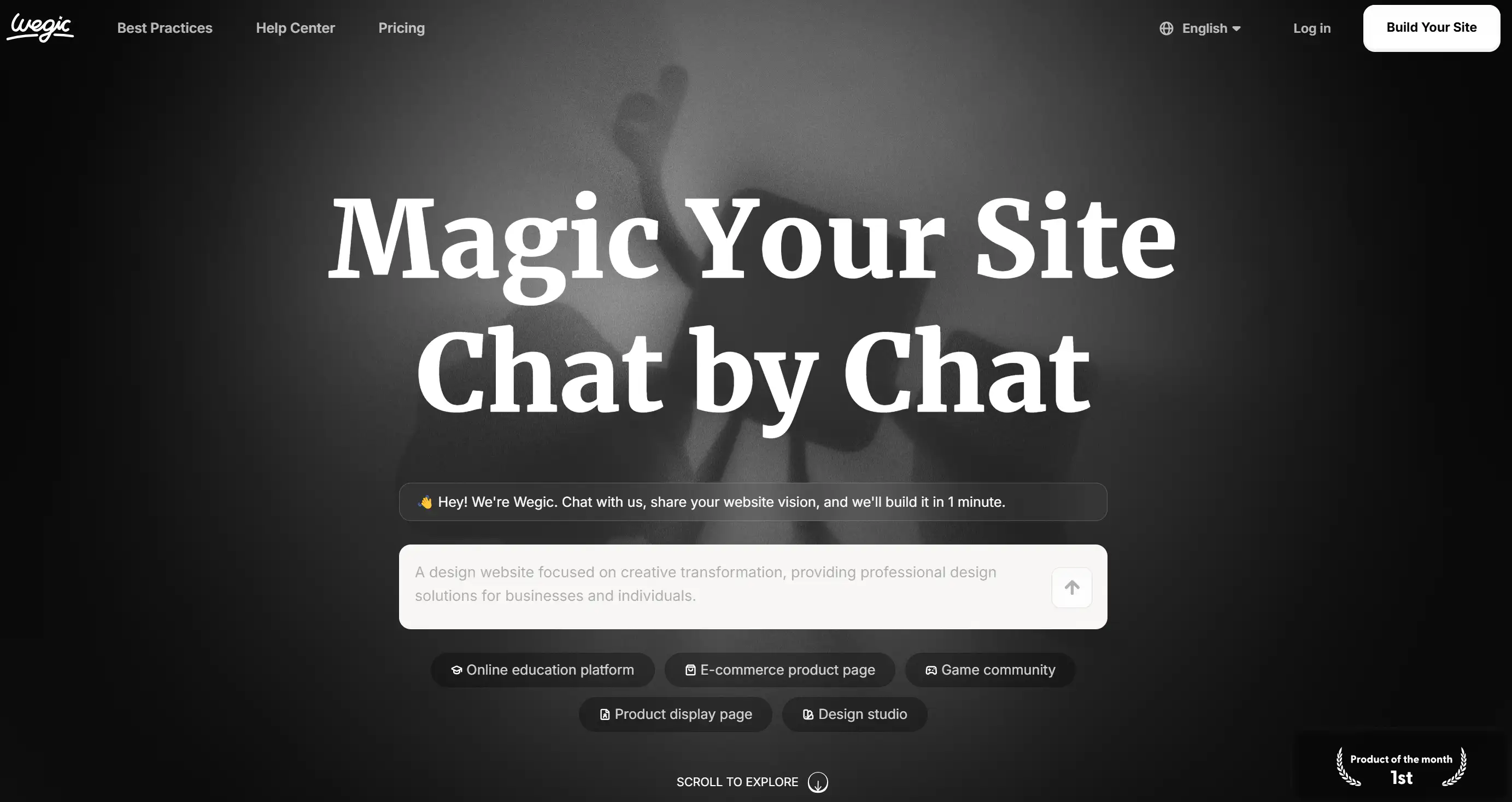 Wegic's homepage