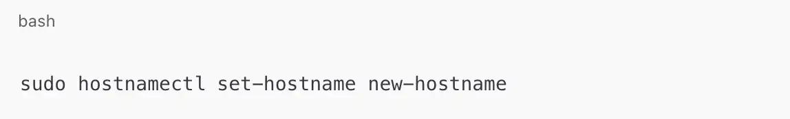 set the new hostname