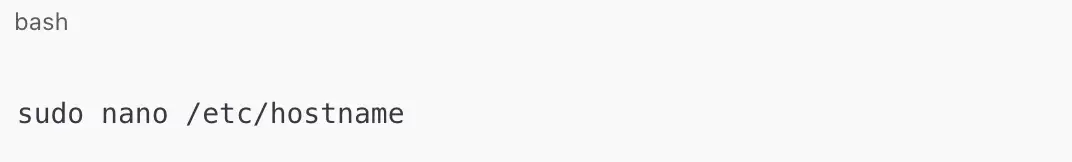 editing /etc/hostname and /etc/hosts