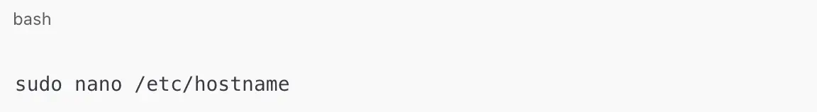 modify /etc/hostname
