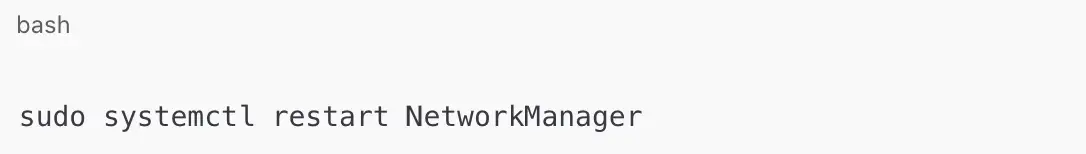 restart the networkmanager to apply the changes