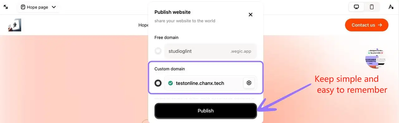 keep your domain name simple and easy to remember