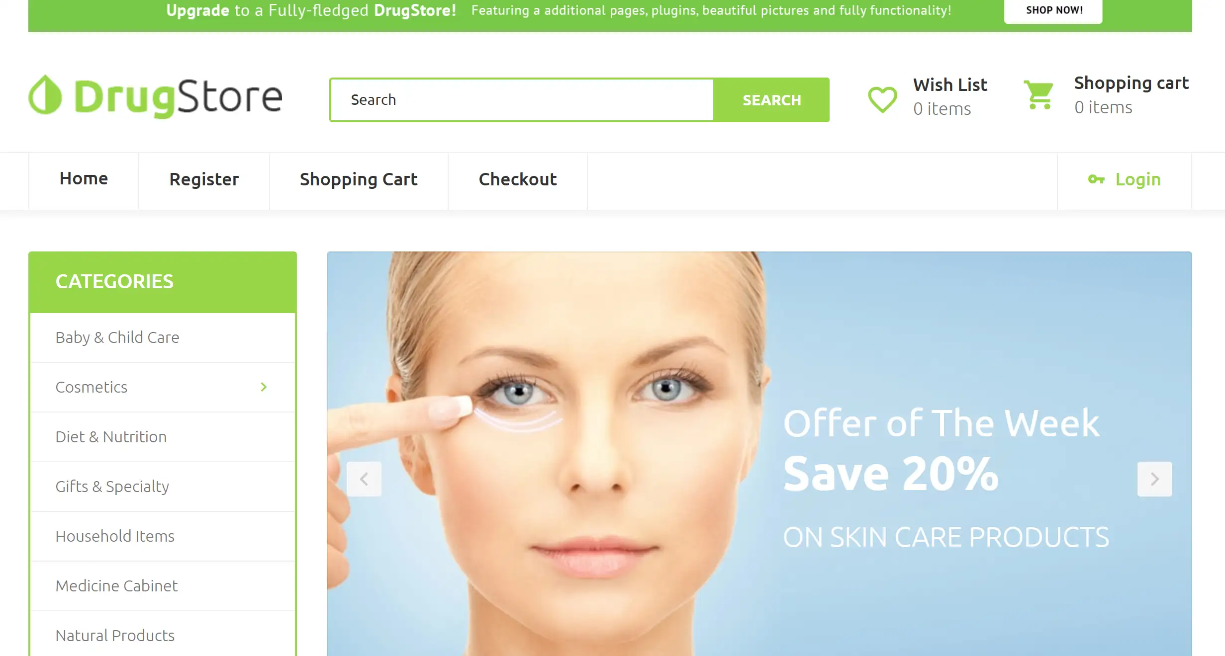 A free medical website template is shown on TemplateMonster