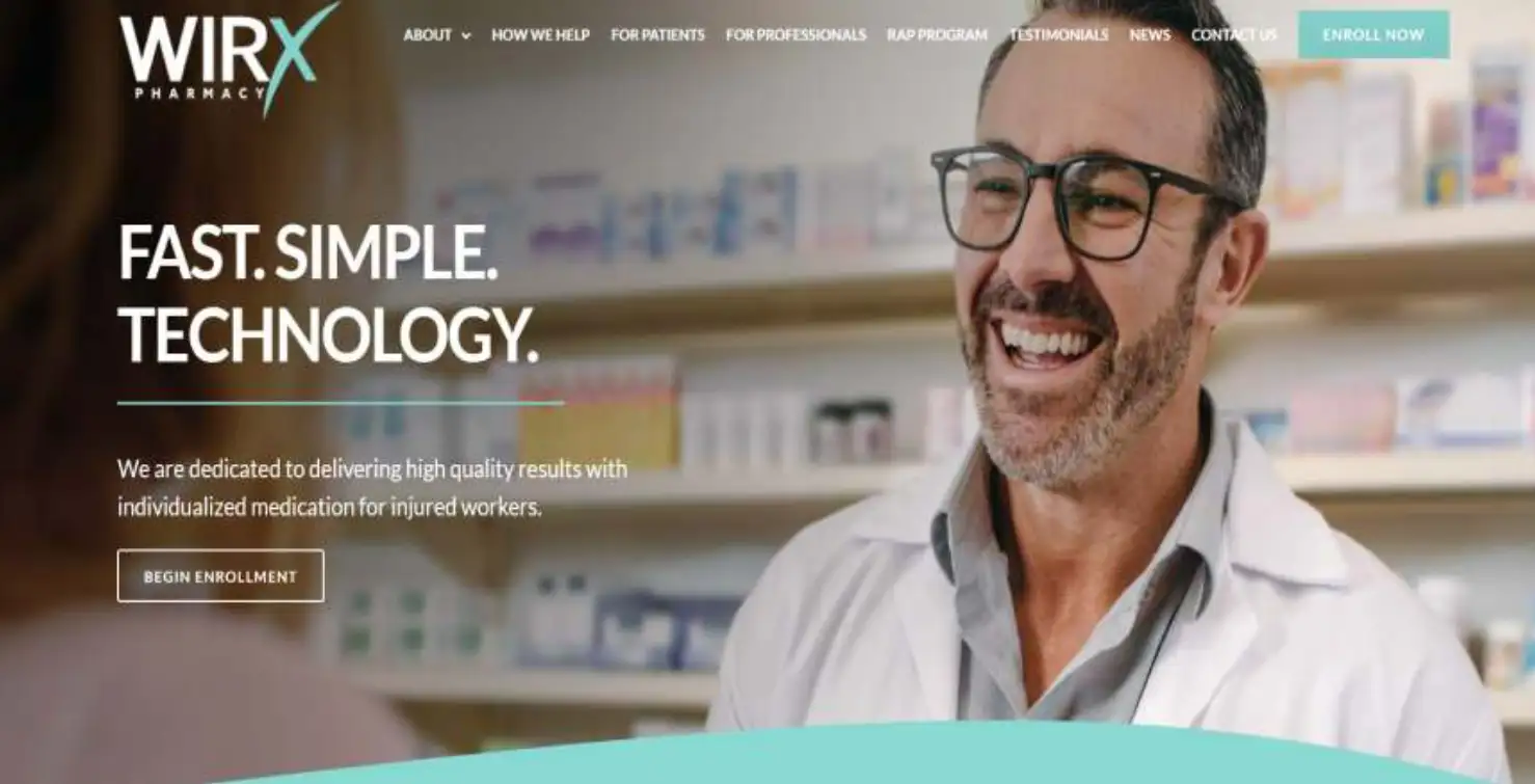 WIRX's pharmacy website template