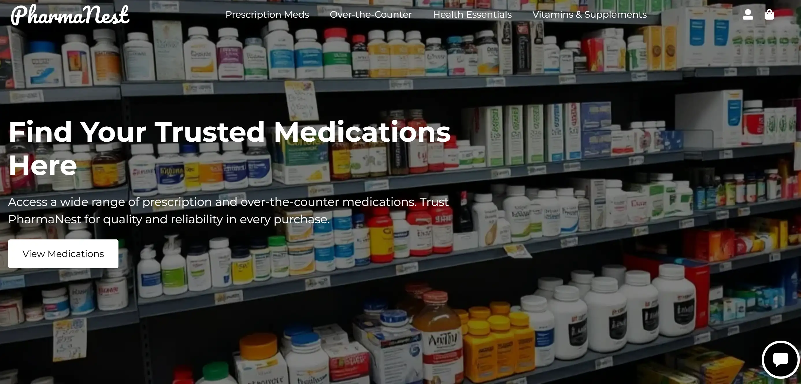 A pharmacy website template from 10Web's medical website templates