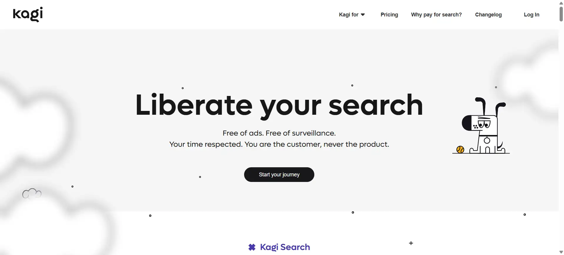 kagi homepage