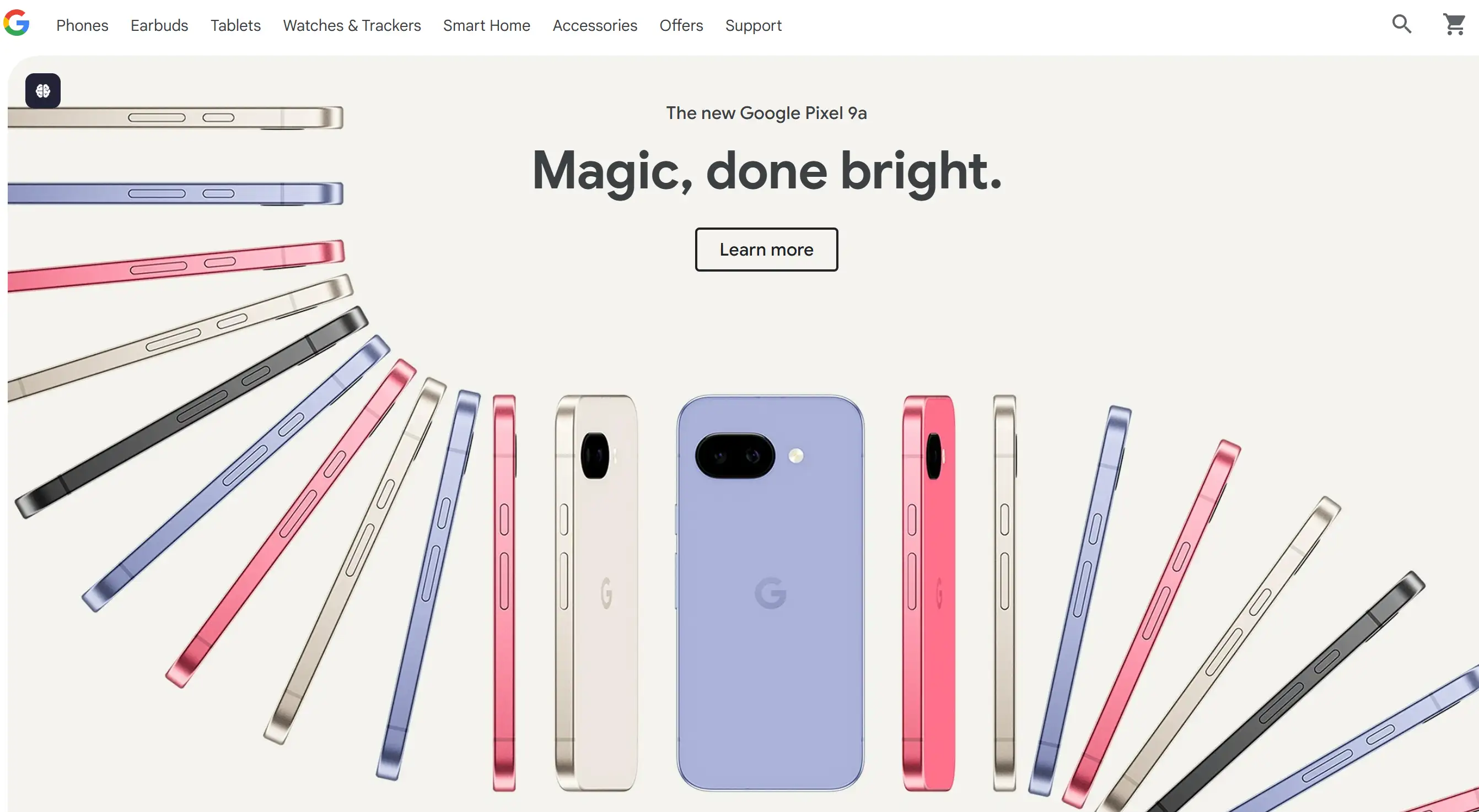 Google Store's homepage